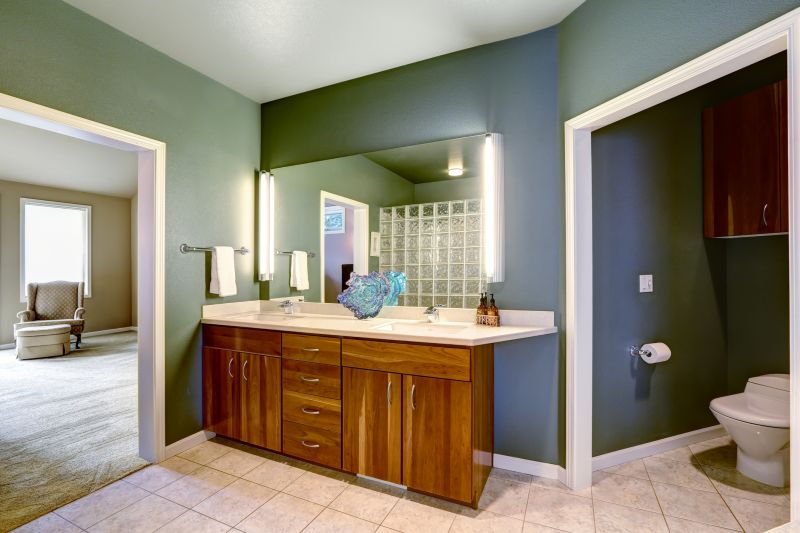 Contemporary vanity and lighting